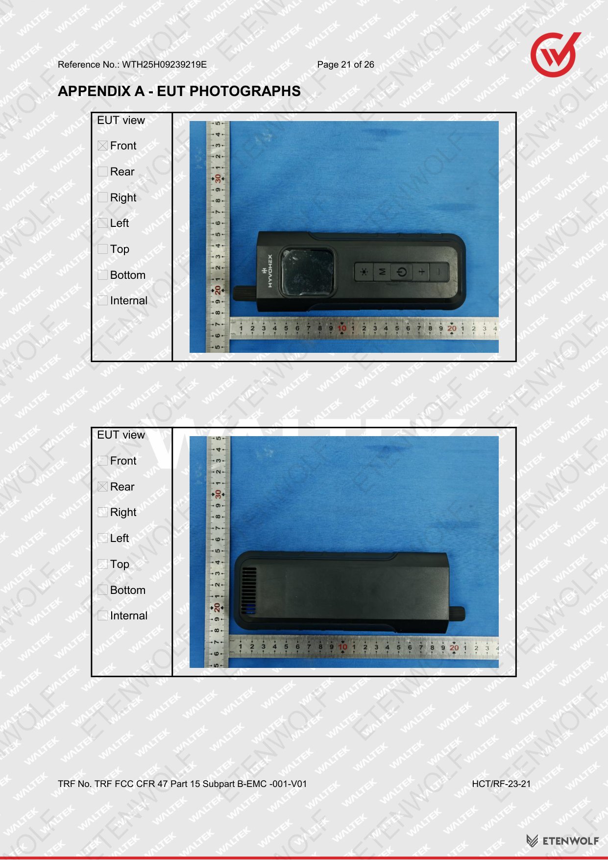 ETENWOLF C2 FCC-SDoC Test Report WTH25H09239219E — Page 21