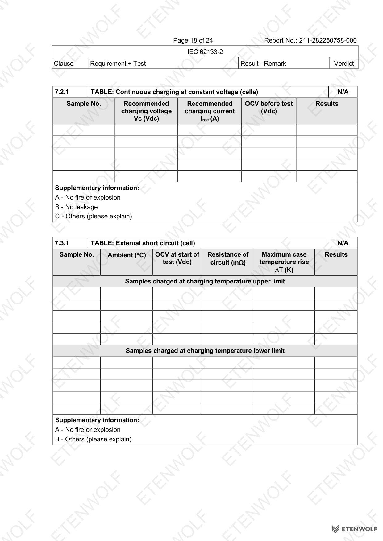 ETENWOLF P200 IEC 62133-2 CB Test Report 211-282250758-000 — Page 18
