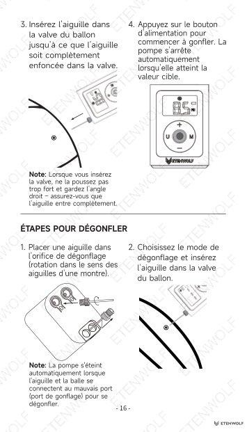 ETENWOLF P300 Smart Ball Pump Manual Page - 20