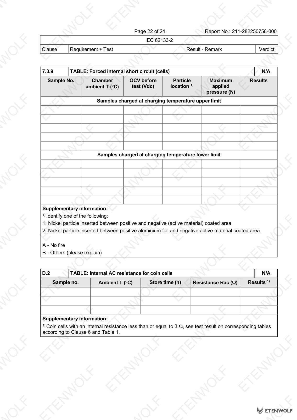 ETENWOLF P200 IEC 62133-2 CB Test Report 211-282250758-000 — Page 22