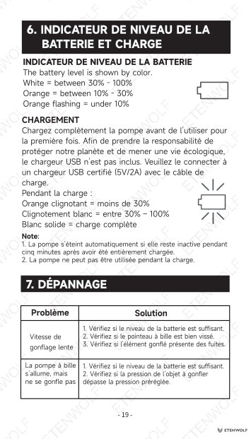 ETENWOLF P300 Smart Ball Pump Manual Page - 23