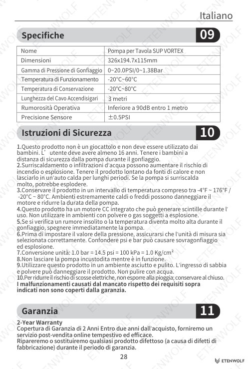 ETENWOLF S4 SUP Pump Manual Page - 29