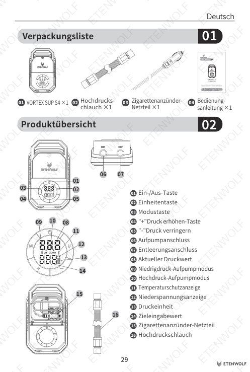 ETENWOLF S4 SUP Pump Manual Page - 30